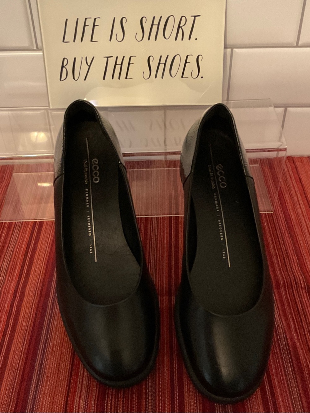 Ecco Women’s Black Leather SCULPTED, LUX BALLERINA Flats Size US 7 - 7.5 EU 38